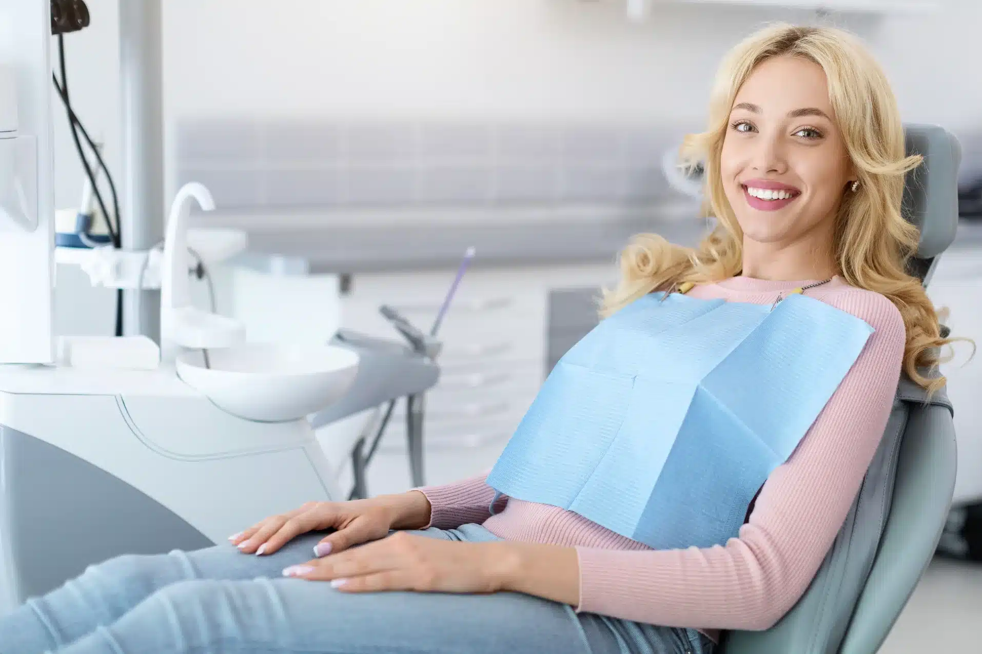 A calm patient preparing for a comfortable dental visit